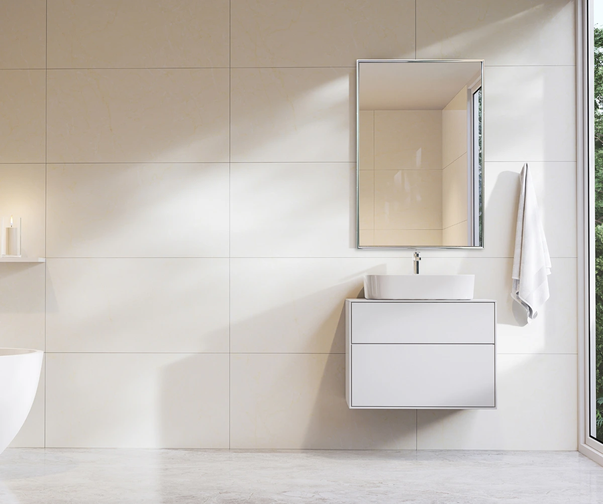 bathroom-mirror-aluminium-silver Modern bathroom mirror design for Malaysian homes